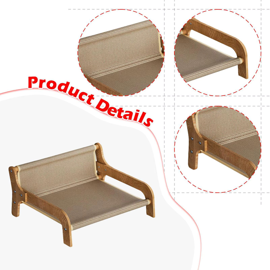 Katzenkratzer in Sofaform von homyl aus Pappe und Holz in Braun für Katzen zum Schlafen, Ruhen und Spielen - Bild 3