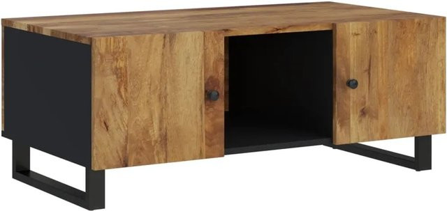 vidaXL Couchtisch aus massivem Mangoholz und Holzwerkstoff in Braun, B/T/H: 100 x 54 x 40 cm - Bild 1