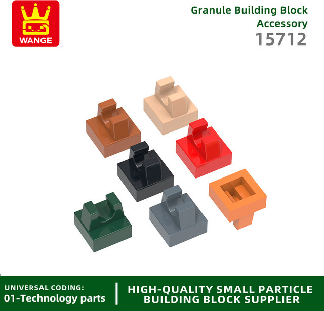 Wange 2555 1x1 Top Clamp Bausteine Zubehör, 476-teiliges Set, Grau - Bild 1