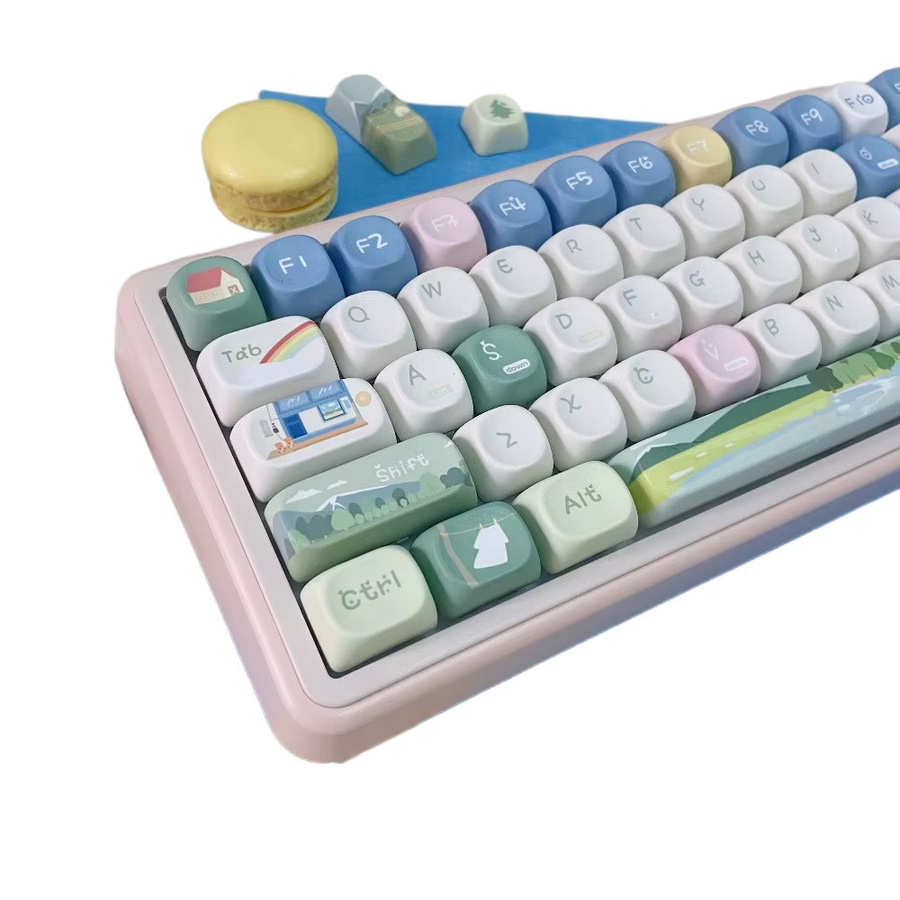 MOA Tastenkappen-Set im Landhausstil für mechanische Gaming-Tastaturen, Multicolour - Bild 2