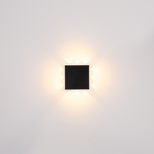 GLOBO LIGHTING LED-Wandleuchte Saidy Schwarz quadratisch B/H: 20 x 20 cm - Bild 2