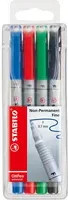 STABILO OHPen universal Folienschreiber im 4er-Pack, non-permanent, 0,7 mm, Multicolor - Bild 1