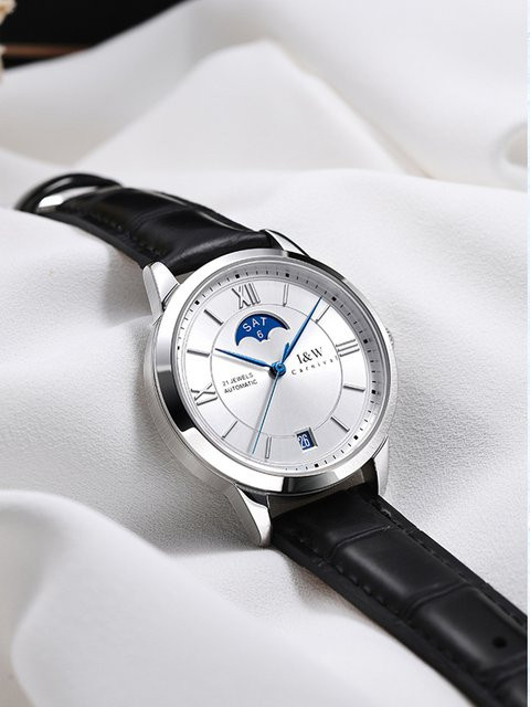 ICH & W Armbanduhr, Automatik, Saphirglas, Edelstahl, Leder, Damen - Bild 1