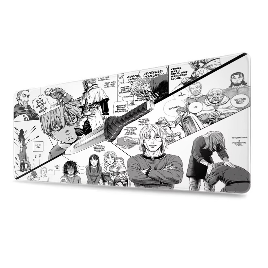 HYBXAXC Gamer E-Sports Mauspad Vinland Saga mit Anti-Rutsch-Gummi in Multicolour - Bild 7
