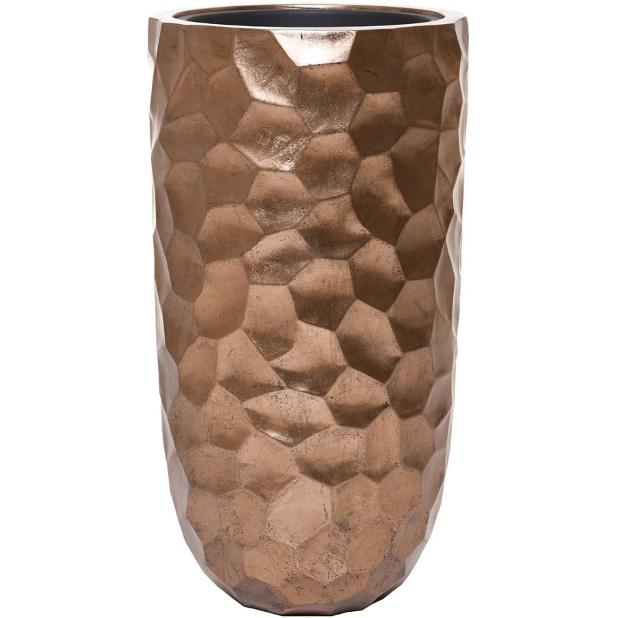Vivanno Bodenvase Amolar Pflanzkübel in Satinbronze aus Fiberglas, B/T/H: 41 x 41 x 75 cm - Bild 2