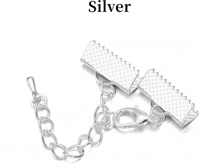 LuckLuckgo Lederband Endverschluss mit Ketten Hummerverschlüsse, 20mm, Unisex - Bild 1