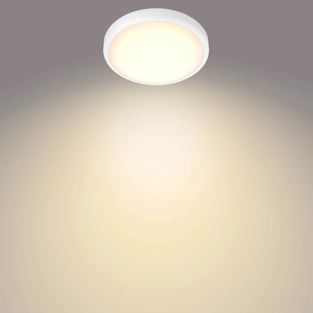 Philips LED-Deckenleuchte Doris in Weiß mit 17 W und warmweißem Licht (2700 K), IP44, rund - Bild 1