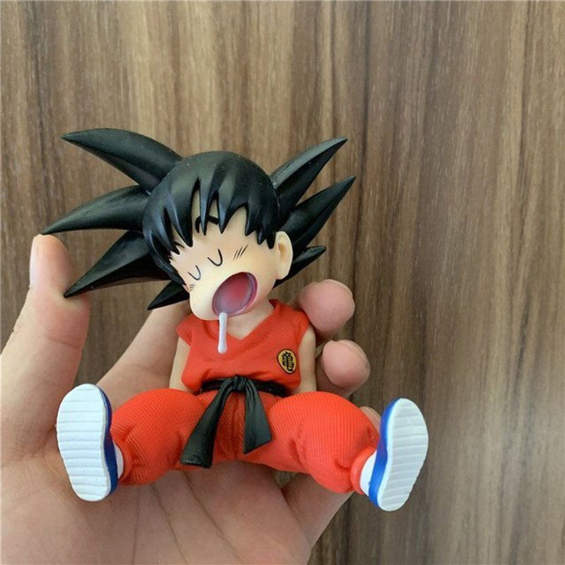 Bandai Dragon Ball Mini Goku Schlaffigkeitsfigur als Anime Desktop-Deko-Statue in Mehrfarbig - Bild 1