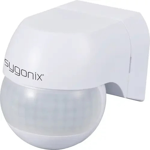 Sygonix SY-6733024 PIR-Bewegungsmelder für die Wandmontage, 360° Erfassungsbereich, 180° Relais, Weiß, IP44 - Bild 1