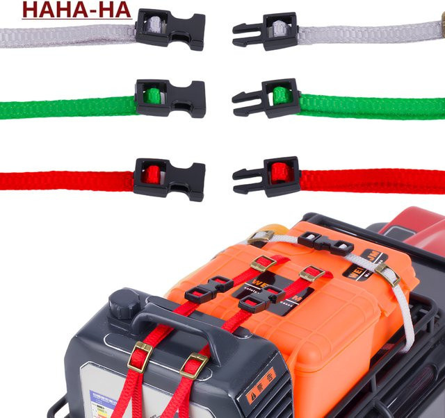 MALOM RC Gepäckseil Dachträger Spanngurte, 5-teiliges Set, Grau - Bild 1