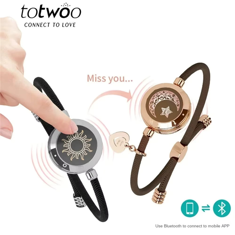TOTWOO Fernberührungs-Armbänder, Unisex, mit Vibration und Leuchtfunktion - Bild 4