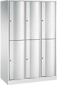 C+P Garderobenspind Resisto mit 3 Abteilen und 6 Fächern, Farbe Lichtgrau, B/T/H: 114,8 x 54,0 x 195,0 cm - Bild 1