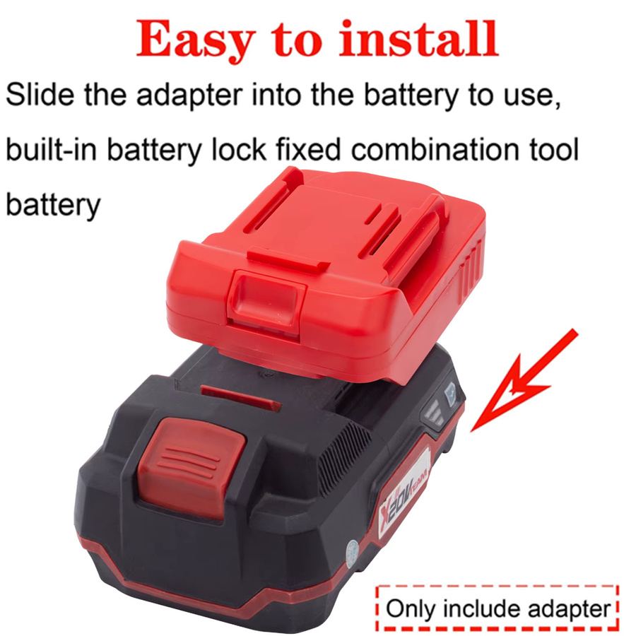 Adapter für Makita 18V LXT Li-Ionen-Werkzeug zu Lidl Parkside X20V Li-Ionen-Akku Konverter in Rot - Bild 4