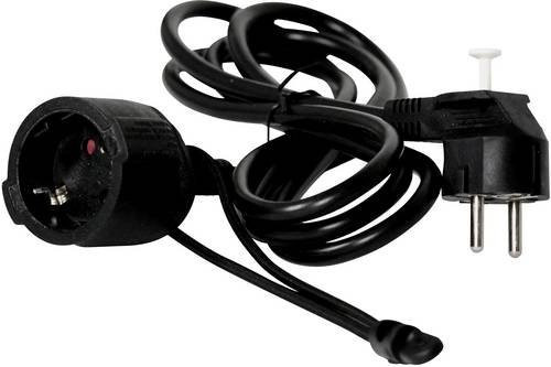 Easyout Strom Verlängerungskabel EO-780780 Schwarz 2,00 m H05VV-F 3G 1,5mm² 16A - Bild 1