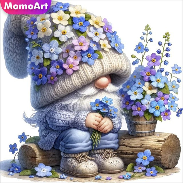 Momoart Gnome Porträt, Diamant Stickerei, Acryl, Bunt / Mehrfarbig - Bild 1