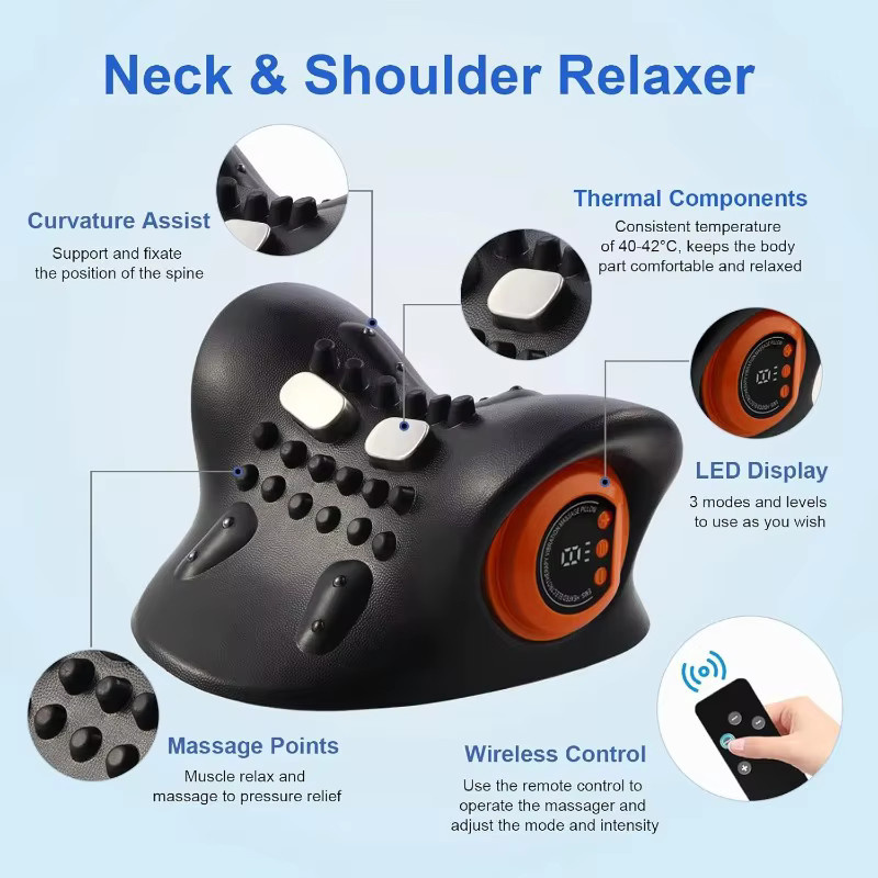 dajiange Beheiztes Nacken-Schulter-Massagekissen, Unisex - Bild 3