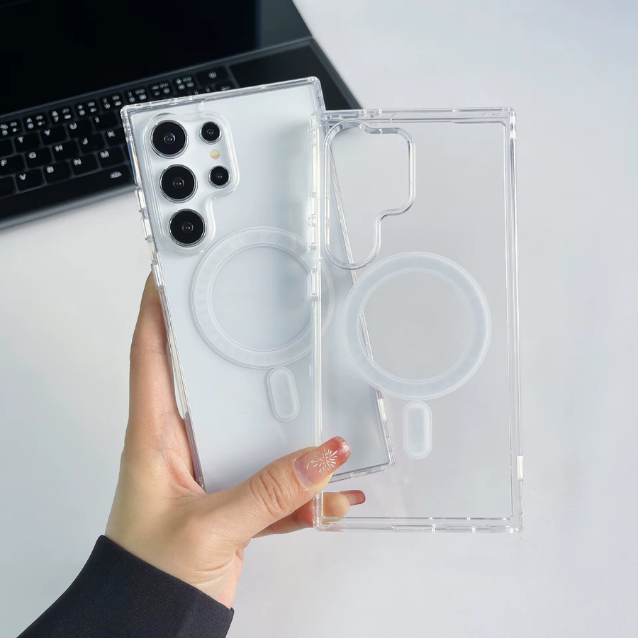 MagSafe Magnetische Hülle für Samsung Galaxy S26 S25 S24 S23 S22 S21 FE Ultra Plus Stoßfeste Abdeckung Transparent - Bild 5