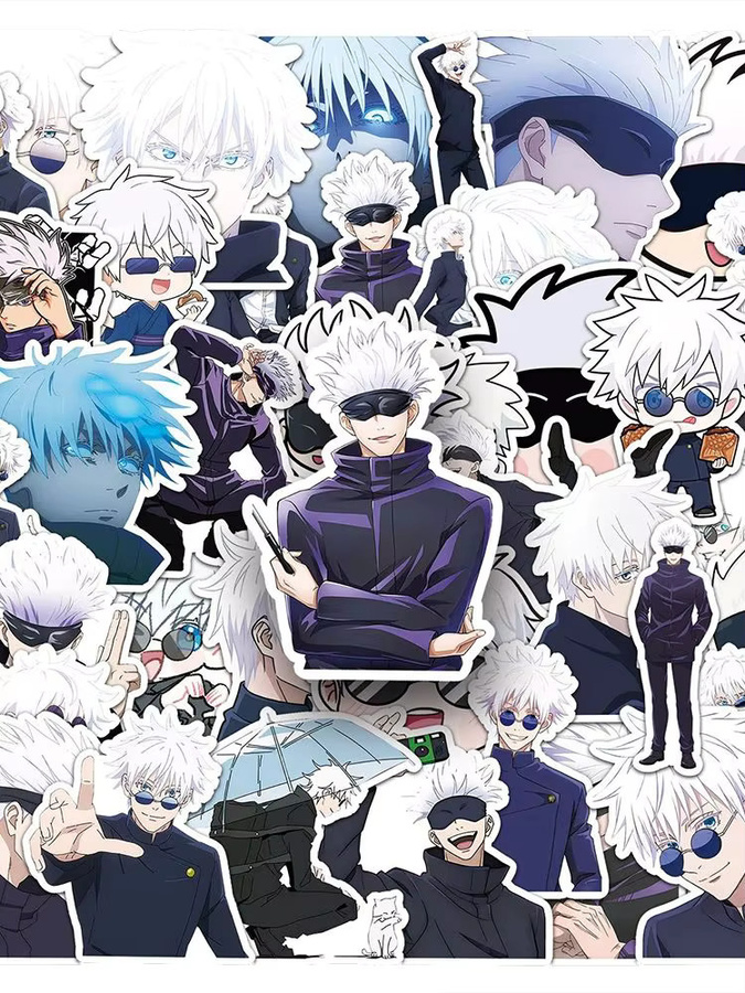 Bandai Jujutsu Kaisen Gojo Satoru Anime Aufkleber, Bunt / Mehrfarbig, 10/30/50 Stück - Bild 4