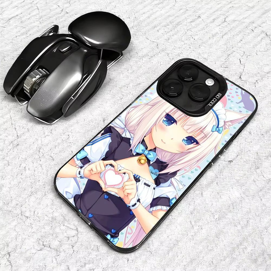 Nekopara Anime Mädchen Schutzhülle für iPhone 11 12 13 14 15 16 Pro Max Plus, Multicolor - Bild 3