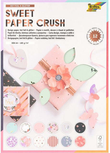 Designpapierblock Sweet Paper Crush Hotfoil & Glitter in Multicolor, Format A4 - Bild 1