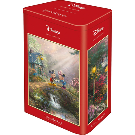 Schmidt Spiele Thomas Kinkade Studios Disney Mickey & Minnie Nostalgie Puzzle in der Metalldose