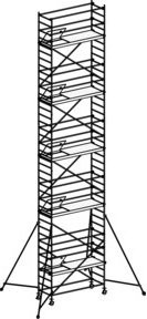 Hymer Fahrgerüst mit Ausleger aus Aluminium in Silber, B/T: 245 x 80 cm, Reichhöhe: 11,4 m - Bild 1