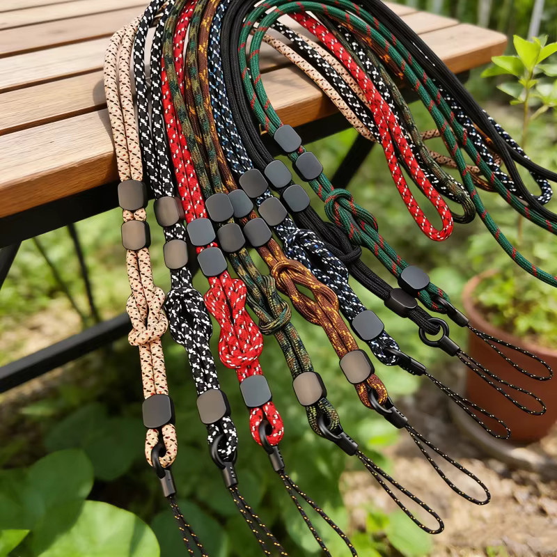 WSSHE Handgewebtes Handy-Lanyard in Bunt, verstellbares und abnehmbares Dual-Use Handy-Halsband zur Sicherung deines Smartphones - Bild 6