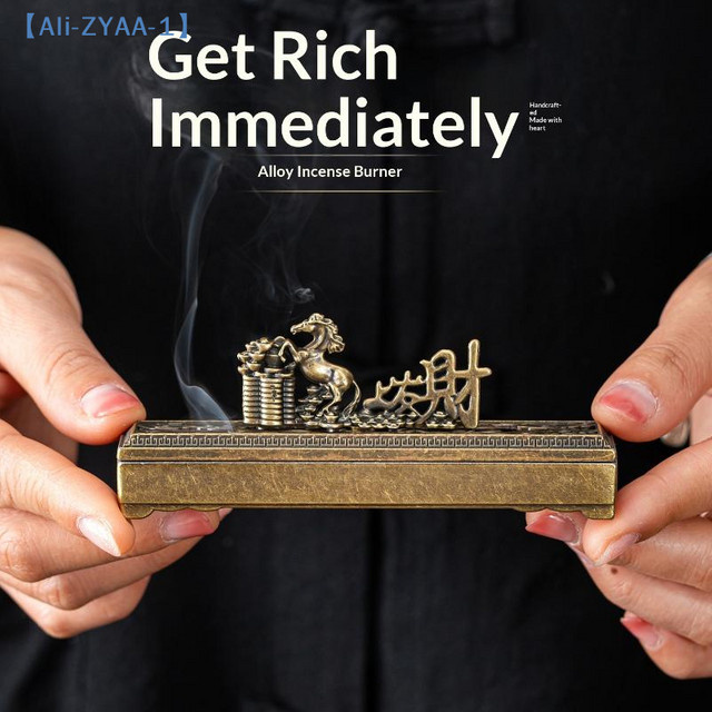 JETTING Pferde-Räucherstäbchenhalter aus Legierung in Gold für deine Heimdekoration - Bild 1