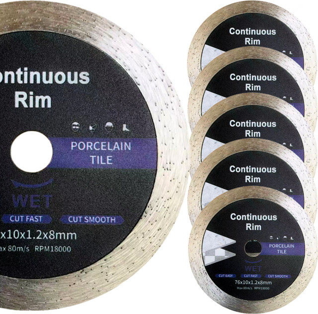 RSMXYO Mini-Fliesenschneider 76 mm mit kontinuierlichem Zahn für Keramik, Marmor und Fliesen, 3 Zoll Sägeblatt - Bild 1