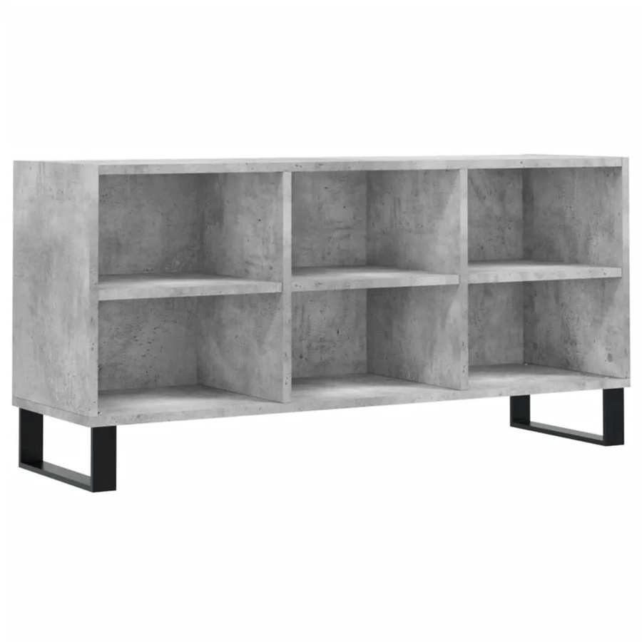 vidaXL TV-Schrank Modell 3 in Betongrau aus Holzwerkstoff und Eisen, B/T/H: 103,5 x 30 x 50 cm - Bild 2