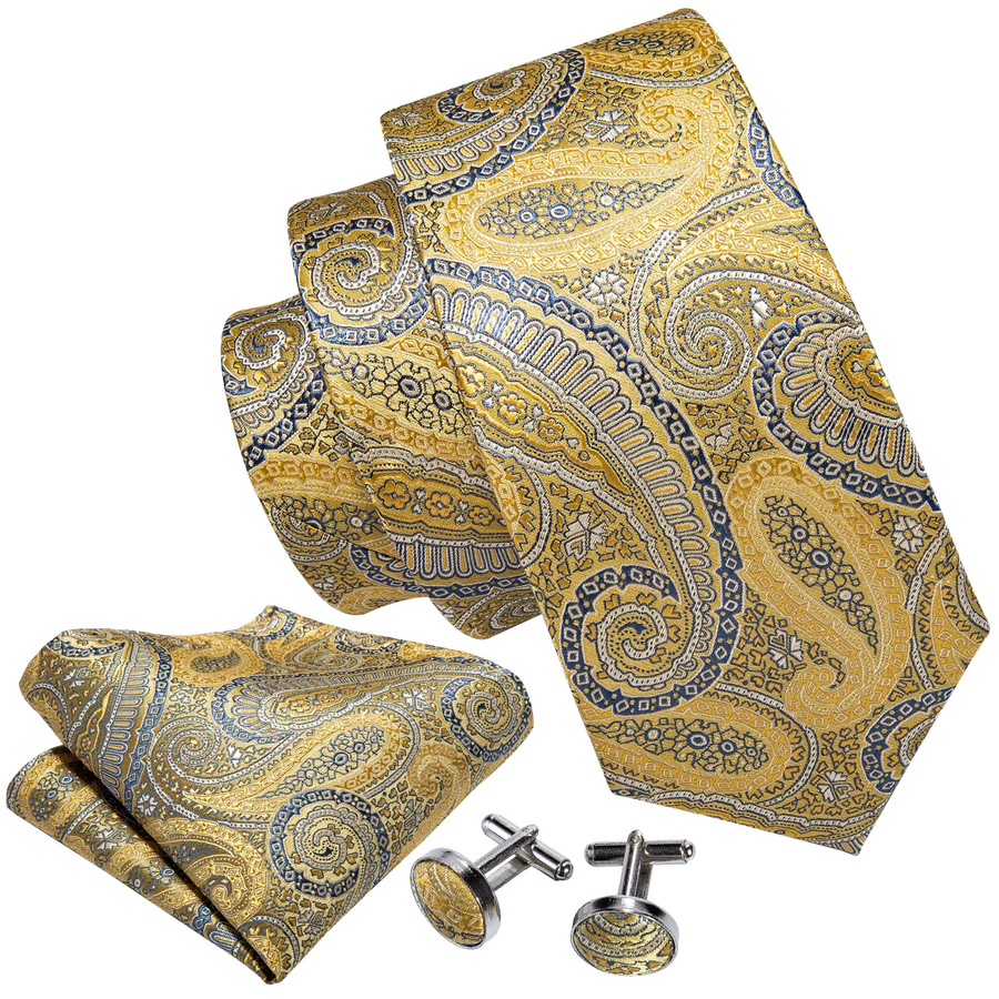 Barry.Wang Schmuck-Set, Herren, Gold Jacquard, Gelb, Beige, Champagner - Bild 2