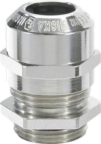 Wiska Kabelverschraubung mit Zugentlastung und Dichtung, 1 1/2'' NPT, Messing vernickelt, Silber, 10 Stück - Bild 1