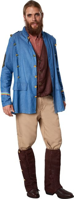 tectake Herrenkostüm Steampunk Offizier, Blau - Bild 1