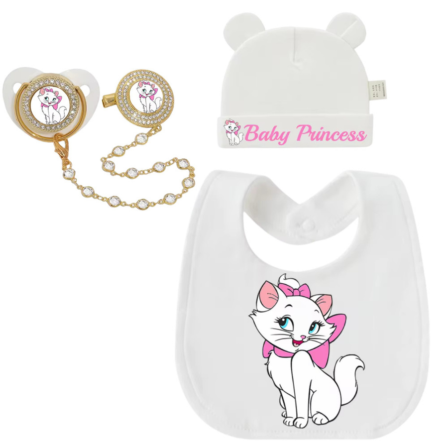 Disney Baby-Schnuller Set aus BPA-freiem Silikon in Weiß mit Clip für 0–8 Monate - Bild 2