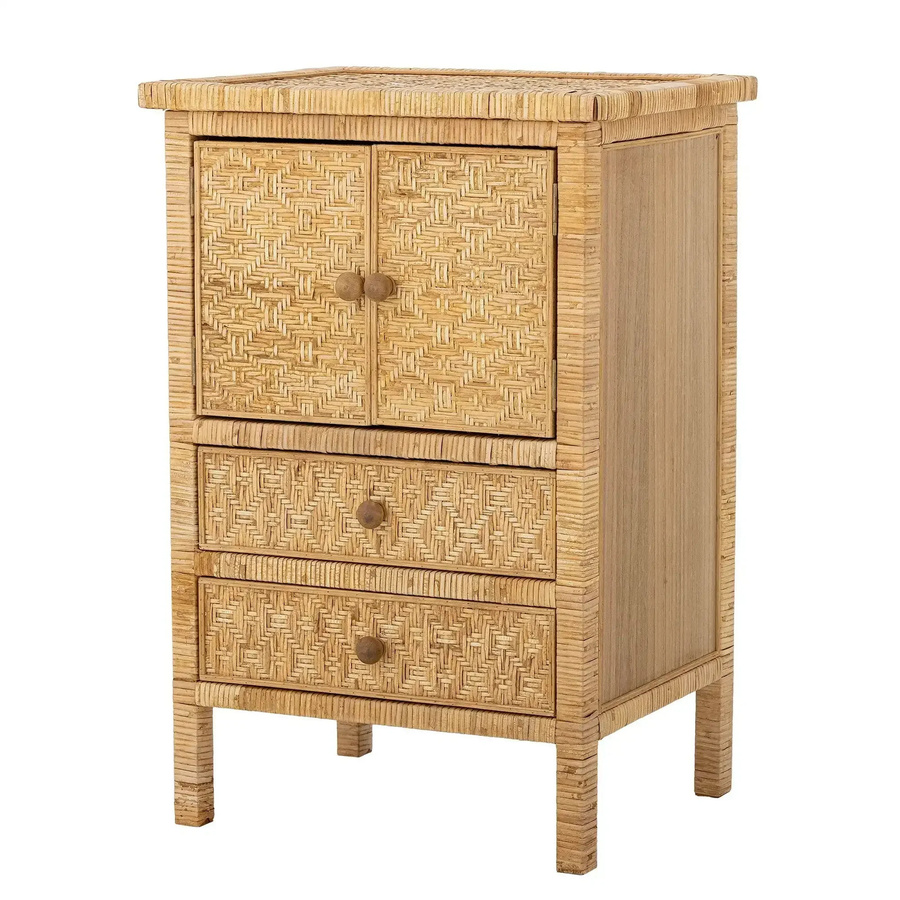 Bloomingville Kommode Lorris aus Rattan und Holz in Beige, Breite: 67 cm - Bild 1