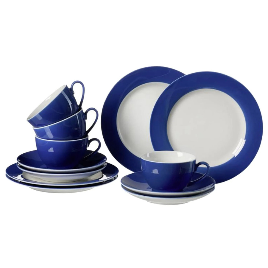 Ritzenhoff & Breker Kaffeeservice Doppio 12-teilig aus Porzellan in Indigo Blau und Multicolour - Bild 2