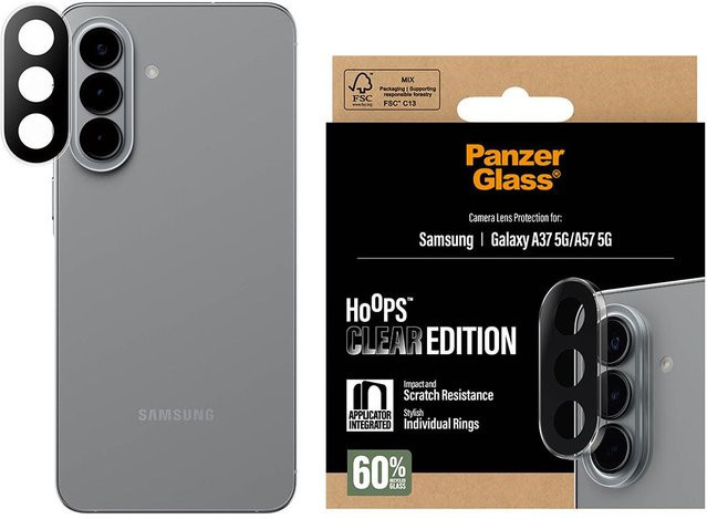 Hoops Kameraschutz Transparent für Samsung Galaxy A37 5G und Galaxy A57 5G - Bild 1