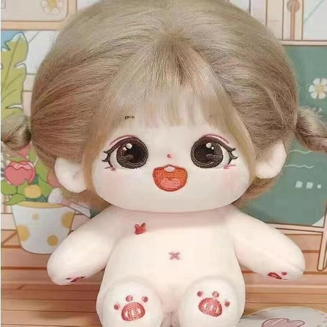 Yiran Health & Beauty Baumwollpuppe Plüschtier, mit wechselbarer Kleidung und Haarkamm, ab 14 Jahren - Bild 1