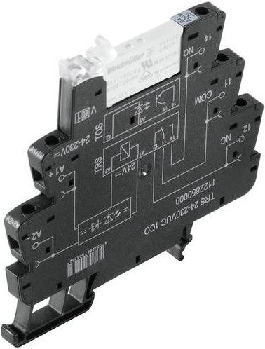 Weidmüller TRS 24-230VUC 1COAUC1D2 Koppelrelais 24V DC/AC 230V DC/AC 6A 1 Wechsler Grau 10 Stück - Bild 1