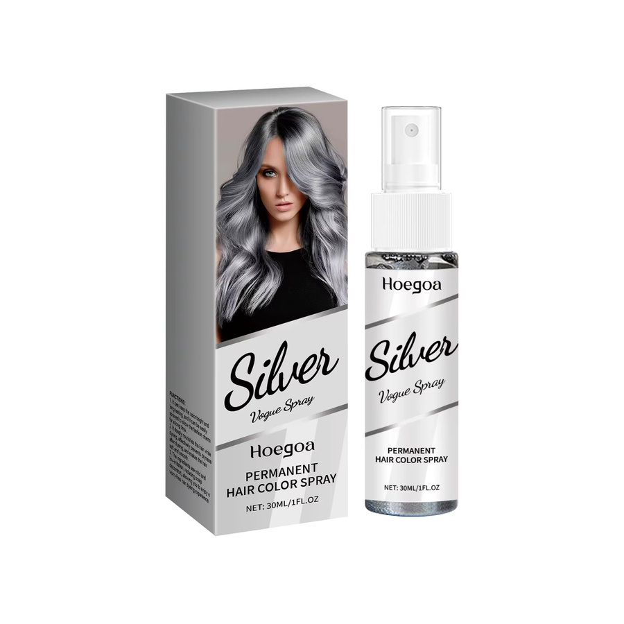 HOEGOA Haarfarbspray Silbergrau, 30 ml, Unisex - Bild 6