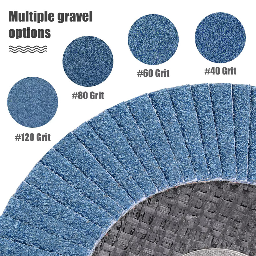 CMCP Metall-Lamellenschleifscheiben für Winkelschleifer, Durchmesser: 125 mm, Farbe: Blau - Bild 6