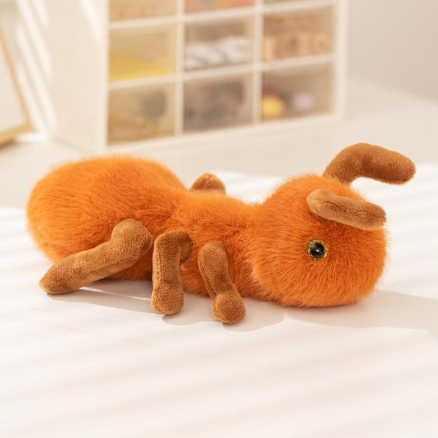 Yiran Health & Beauty Plüschameise, Kuscheltier, Orangebraun, 19cm - Bild 1