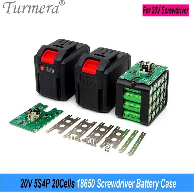 Turmera Schraubendreher-Batteriegehäuse 5S2P und 5S4P mit 18650 Zellenhalter und 30A BMS für elektrische Bohrmaschinen - Bild 1