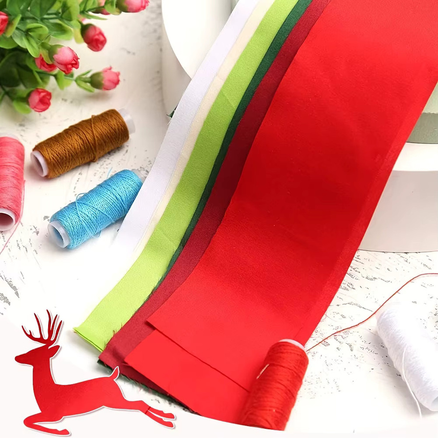 40 Stück WENYUYA Weihnachts-Geleirollen aus Baumwolle in Multicolour, vorgeschnittene Stoffstreifen für DIY-Nähprojekte - Bild 3