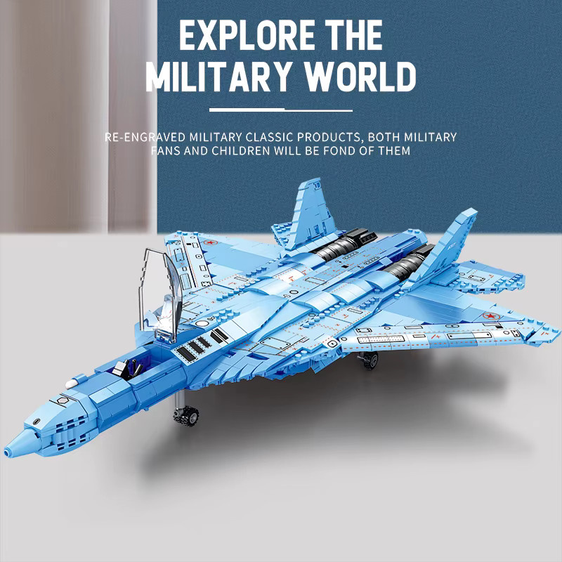 REOBRIX SU-57 Stealth Fighter, Baukasten, 1365 Teile - Bild 4