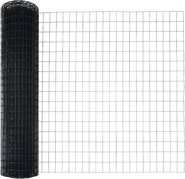 vidaXL Eurozaun Grau aus PVC-beschichtetem Eisen, Höhe: 1 m, Länge: 25 m - Bild 1