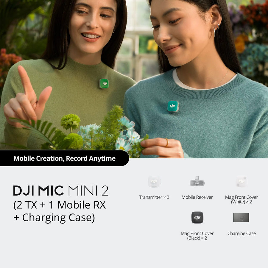 DJI Mic Mini 2 Kabelloses Mikrofon für iPhone, Android, Smartphone, Tablet und PC mit Geräuschunterdrückung und 11,5 Stunden Akkulaufzeit - Bild 4