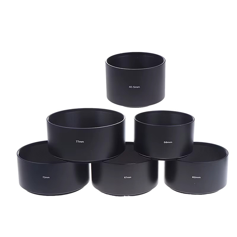 SAFENH Universal Lange Metall Gegenlichtblende in Schwarz für Kameraobjektive - Bild 2