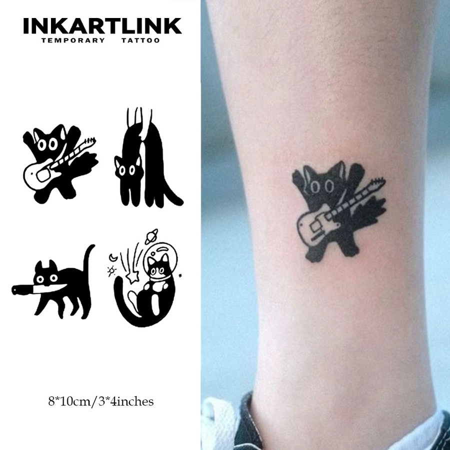 Temporäres Katzen-Tattoo, wasserfest, semi-permanent, hält bis 15 Tage - Bild 3