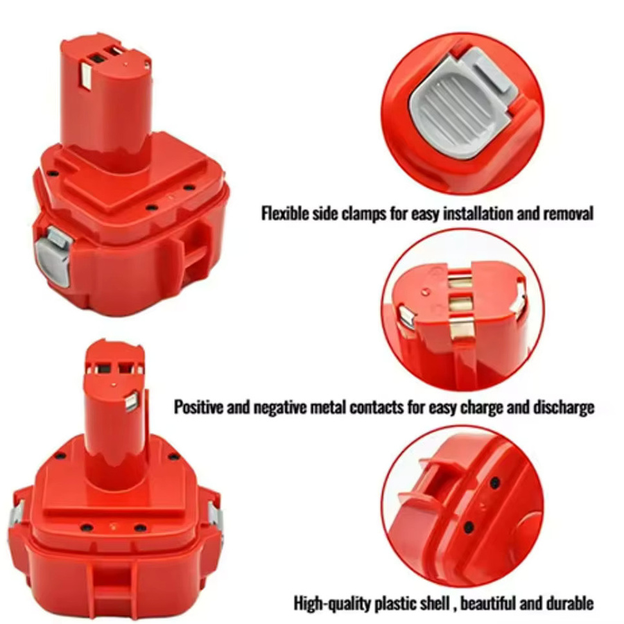 Makita 12V 9800mAh Akku für PA12 Ni-Mh Elektrowerkzeuge in Rot - Bild 2